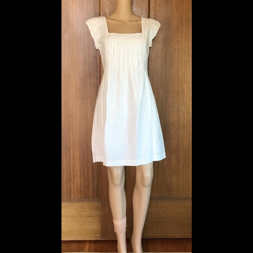 CHATTAWAK French White cotton mini smock dress